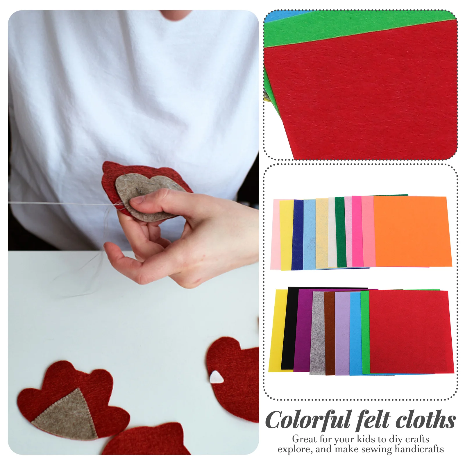 20Pcs Colorful Felt Nonwoven Fabric Sheets DIY Craft Felt Cloths Sewing Patchwork Handmade Supply for Art Class Patchwork
20Pcs Colorful Felt Nonwoven Fabric Sheets DIY Craft Felt Cloths Sewing Patchwork Handmade Supply for Art Class Patchwork