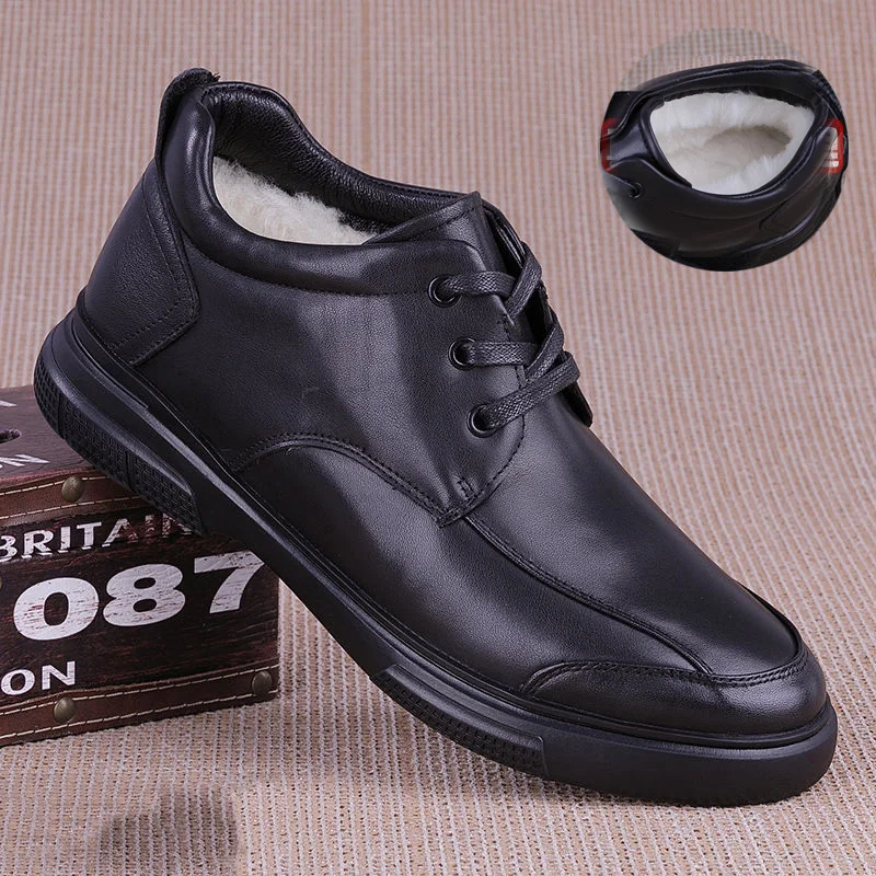 Genuine Leather Shoes Men Plush Wool Fluff Business Office Formal Dress Casual Cold Weather Warm Plus Velvet Cotton Fur Fleece
Genuine Leather Shoes Men Plush Wool Fluff Business Office Formal Dress Casual Cold Weather Warm Plus Velvet Cotton Fur Fleece