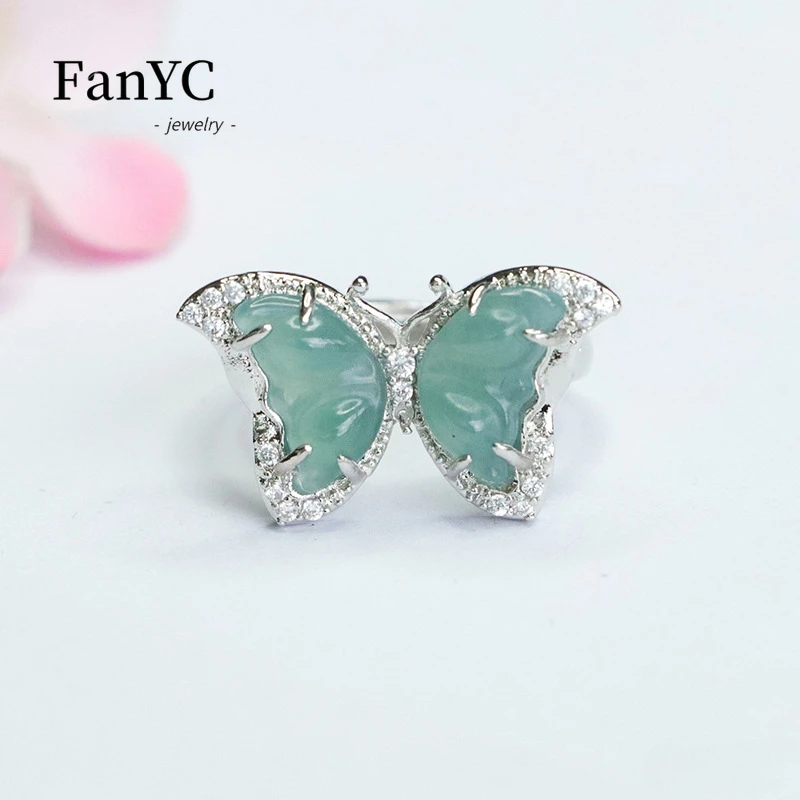 Natural Grade A Blue Water Jadeite Butterfly Ring Hand-carved Exquisite & Luxurious Women's Jewelry Holiday Gifts
Natural Grade A Blue Water Jadeite Butterfly Ring Hand-carved Exquisite & Luxurious Women's Jewelry Holiday Gifts
