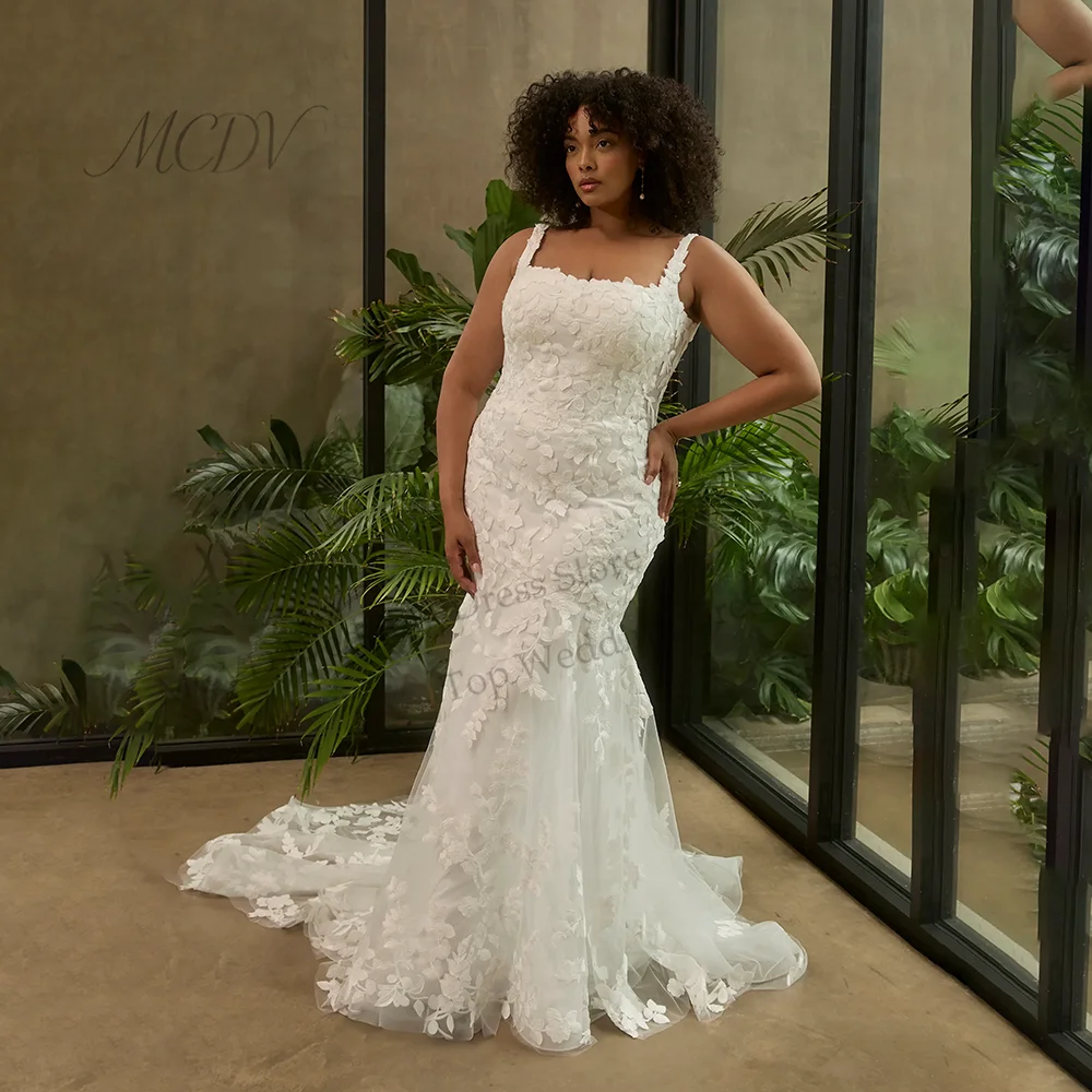 Boho Plus Size 2 in 1 Lace Wedding Dress Square Neck Mermaid with Detachable A Line Bridal Gown Spaghetti Straps Customized
Boho Plus Size 2 in 1 Lace Wedding Dress Square Neck Mermaid with Detachable A Line Bridal Gown Spaghetti Straps Customized