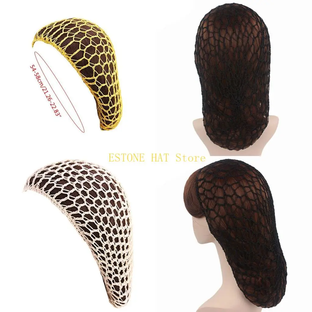 49MF 1pc Crocheted Hair Net Mesh Snood Hat Thick Colored Long Hair Cover Cap for Women Ladies Girl Night Sleeping Hairstyling
49MF 1pc Crocheted Hair Net Mesh Snood Hat Thick Colored Long Hair Cover Cap for Women Ladies Girl Night Sleeping Hairstyling