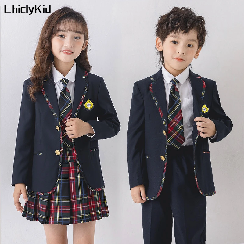 Children School Uniform Girls Jacket Plaid Skirt Suits Boys Formal Dress Toddler Student Clothes Sets Kids British Class Outfits
Children School Uniform Girls Jacket Plaid Skirt Suits Boys Formal Dress Toddler Student Clothes Sets Kids British Class Outfits