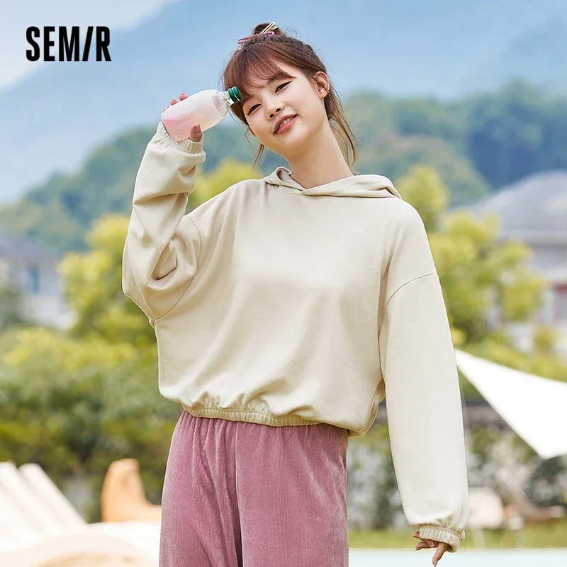 Semir Hooded Sweatshirt Women Spring Autumn New Sports Hoodie Knitted Loose Woman Solid Color Hoodies For Woman
Semir Hooded Sweatshirt Women Spring Autumn New Sports Hoodie Knitted Loose Woman Solid Color Hoodies For Woman