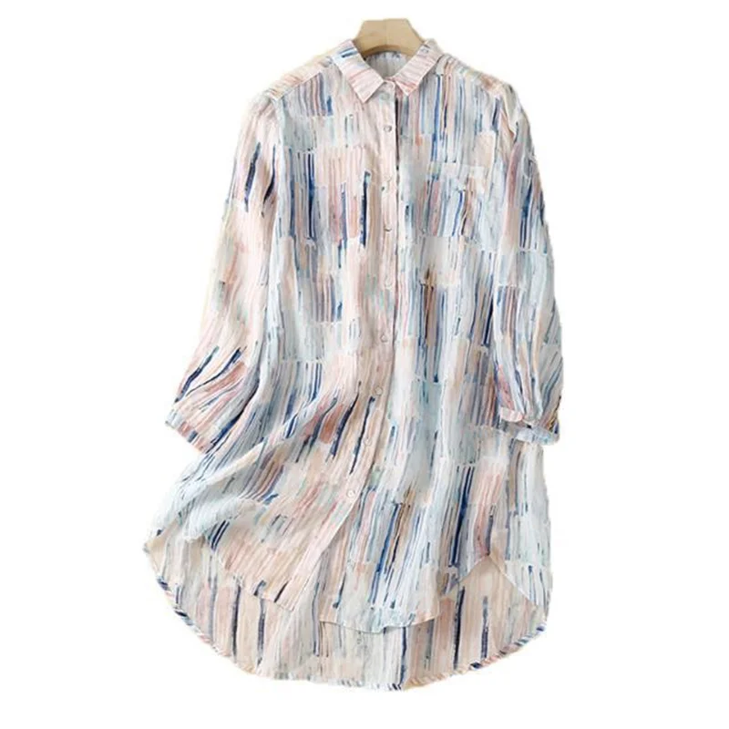 Loose Plus Size Spring Summer Fashion Shirts Women's Long-Sleeved Tops Dresses Shirts Women XQ267
Loose Plus Size Spring Summer Fashion Shirts Women's Long-Sleeved Tops Dresses Shirts Women XQ267
