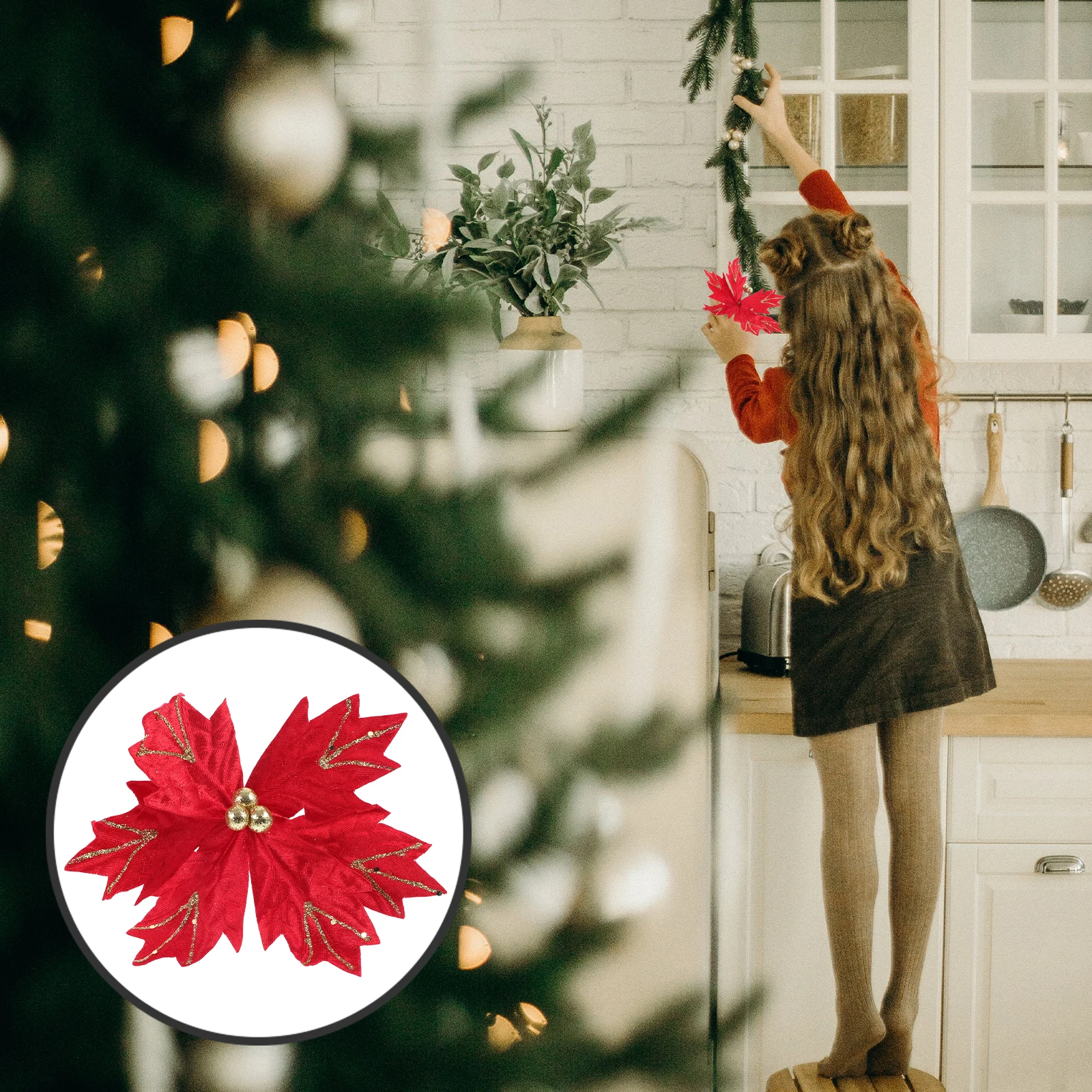 4pcs Christmas Glitter Faux Flowers Artificial Flower Decor For Home Wedding Party Supplies Xmas Tree Ornament Wreath Diy
4pcs Christmas Glitter Faux Flowers Artificial Flower Decor For Home Wedding Party Supplies Xmas Tree Ornament Wreath Diy
