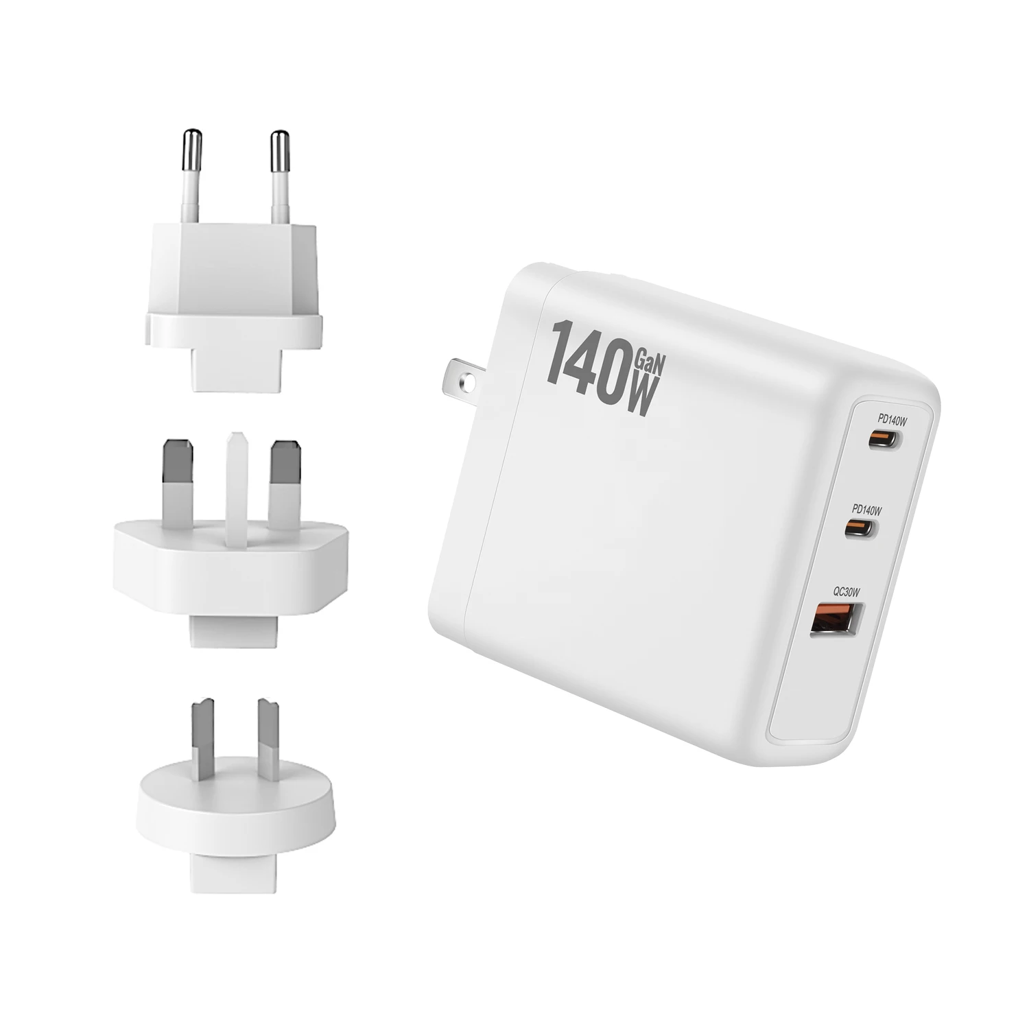 140W Multi-Port GaN Charger PD3.1 Super Fast Charging 2C1A Mobile Phone Charging Head for Digital Life
140W Multi-Port GaN Charger PD3.1 Super Fast Charging 2C1A Mobile Phone Charging Head for Digital Life
