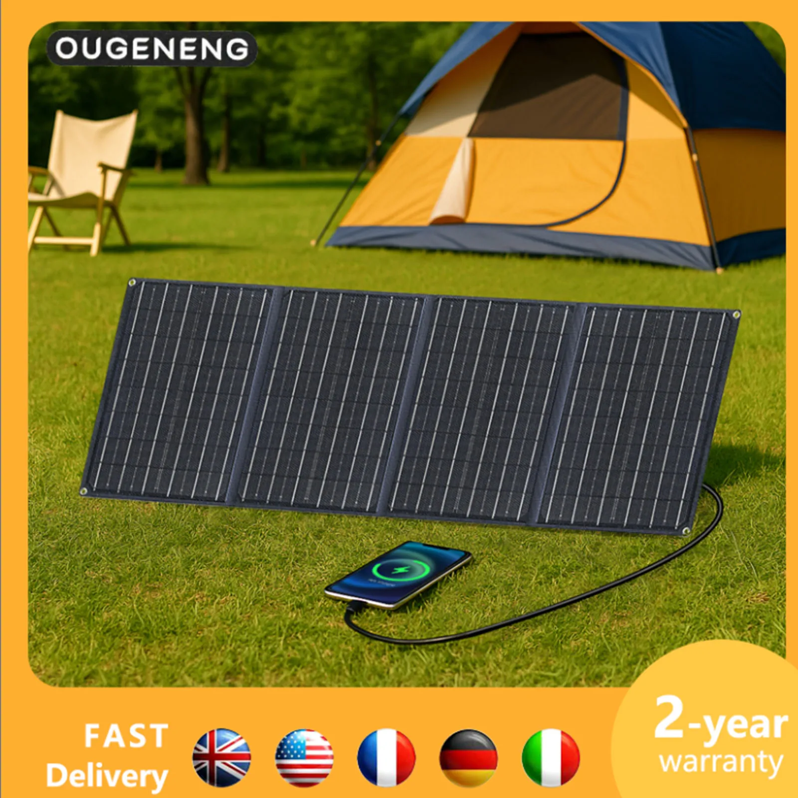 Foldable Solar Panel 40W Portable Waterproof Solar Charger with USB DC Output for Power Station Solar Generator
Foldable Solar Panel 40W Portable Waterproof Solar Charger with USB DC Output for Power Station Solar Generator