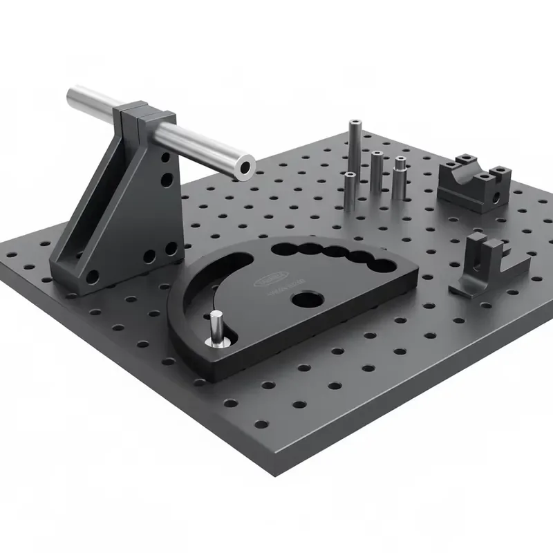 Heavy Angle-setting Template Steel Degree Gauge with Locating Pins for 3D Flexible Welding Table Clamping Solution
Heavy Angle-setting Template Steel Degree Gauge with Locating Pins for 3D Flexible Welding Table Clamping Solution
