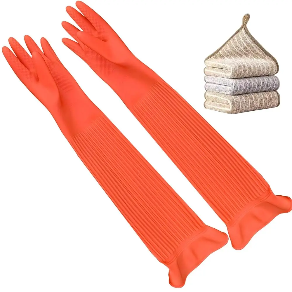 Free Shipping 3 Pairs Household Extra Long Kitchen Gloves for Washing Dishes,20.05inches Rubber Cleaning Gloves,Reusable Latex L
Free Shipping 3 Pairs Household Extra Long Kitchen Gloves for Washing Dishes,20.05inches Rubber Cleaning Gloves,Reusable Latex L