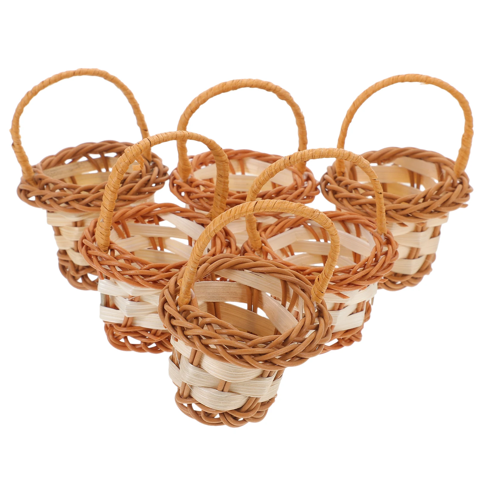 6 Pcs Rattan PP Material Handle Design Small Storage Home Office Decor Small Woven Baskets Mini Woven Baskets Gifts
6 Pcs Rattan PP Material Handle Design Small Storage Home Office Decor Small Woven Baskets Mini Woven Baskets Gifts