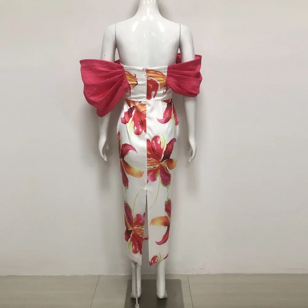 Elegant Floral Print Bodycon Dress Sexy Off Shoulder 3D Pleated Sleeve Luxury Evening Gown Formal Prom Birthday Party Gowns
Elegant Floral Print Bodycon Dress Sexy Off Shoulder 3D Pleated Sleeve Luxury Evening Gown Formal Prom Birthday Party Gowns