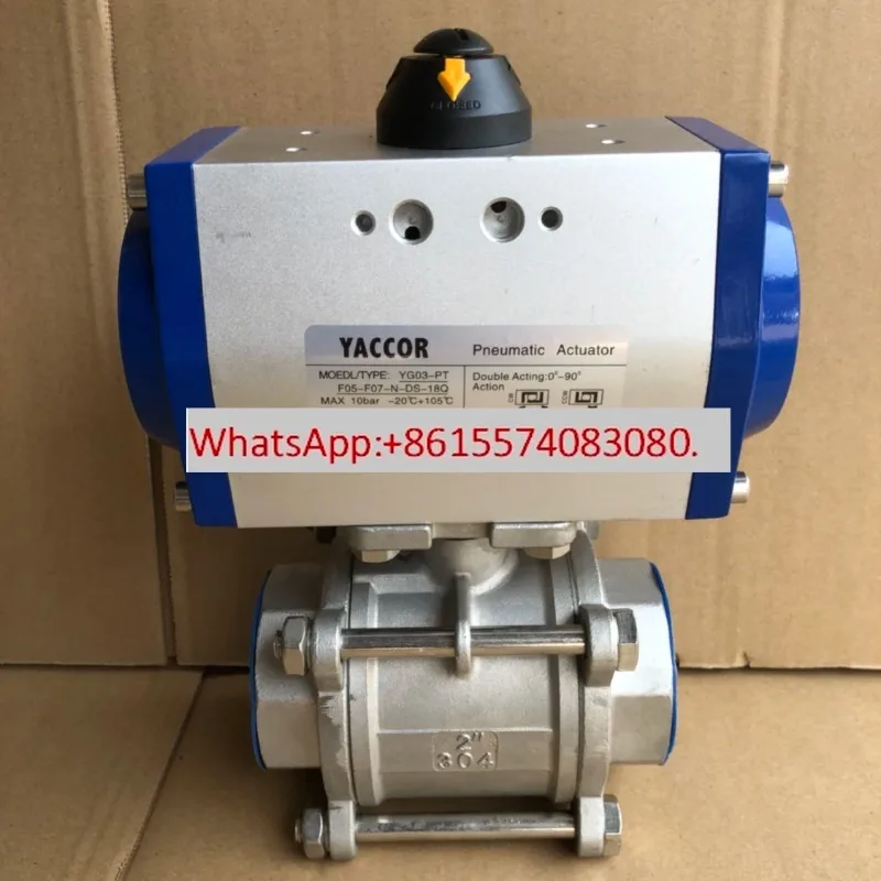 304 stainless steel pneumatic ball valve DN15/20//25//32/40/50 316 pneumatic ball valve vacuum acid and alkali resistance
304 stainless steel pneumatic ball valve DN15/20//25//32/40/50 316 pneumatic ball valve vacuum acid and alkali resistance
