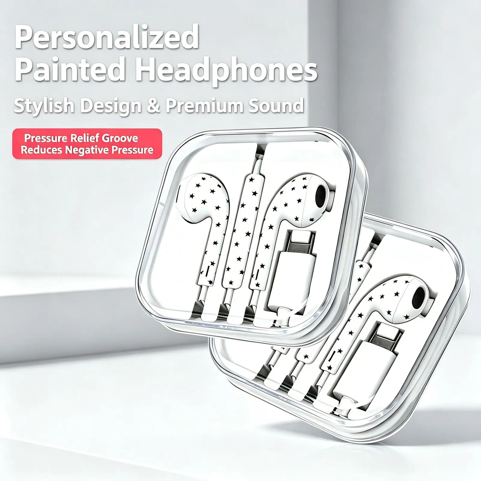 Fashion Type-C Wired Earphones Painted Star Pattern Noise Cancelling Headphones with Mic Lightweight Comfortable In-Ear Earsets
Fashion Type-C Wired Earphones Painted Star Pattern Noise Cancelling Headphones with Mic Lightweight Comfortable In-Ear Earsets