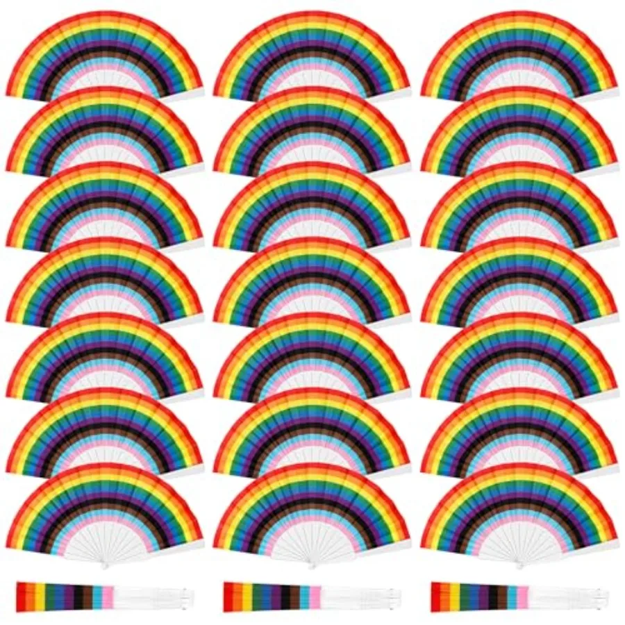 24 PCS Colorful Pride Accessories, Foldable Progress Pride Handheld Fans, Rainbow Party Decorations for Women Men, LGBTQ+ Foldi
24 PCS Colorful Pride Accessories, Foldable Progress Pride Handheld Fans, Rainbow Party Decorations for Women Men, LGBTQ+ Foldi