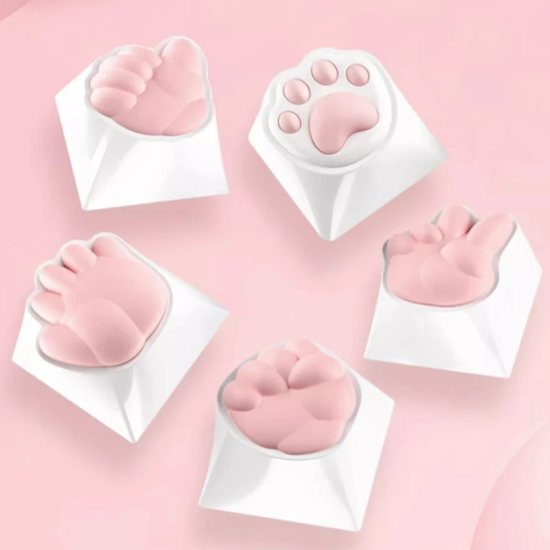 Kawaii Cat's Paw Keycaps Cute Soft Silicone Cat Paws OEM ABS Keycap For Mechanical Keyboard Cherry MX Switch
Kawaii Cat's Paw Keycaps Cute Soft Silicone Cat Paws OEM ABS Keycap For Mechanical Keyboard Cherry MX Switch