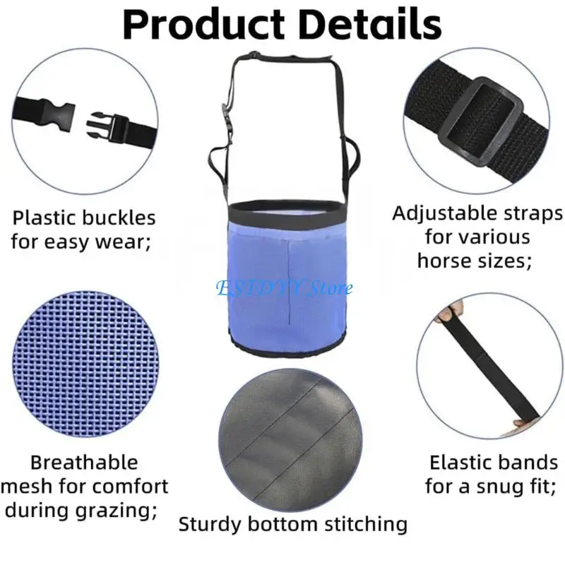 G6DE Outdoor Horse Feeding Container With Reinforced Ties Resistant Fabric For Pasture Activity 18x21cm
G6DE Outdoor Horse Feeding Container With Reinforced Ties Resistant Fabric For Pasture Activity 18x21cm