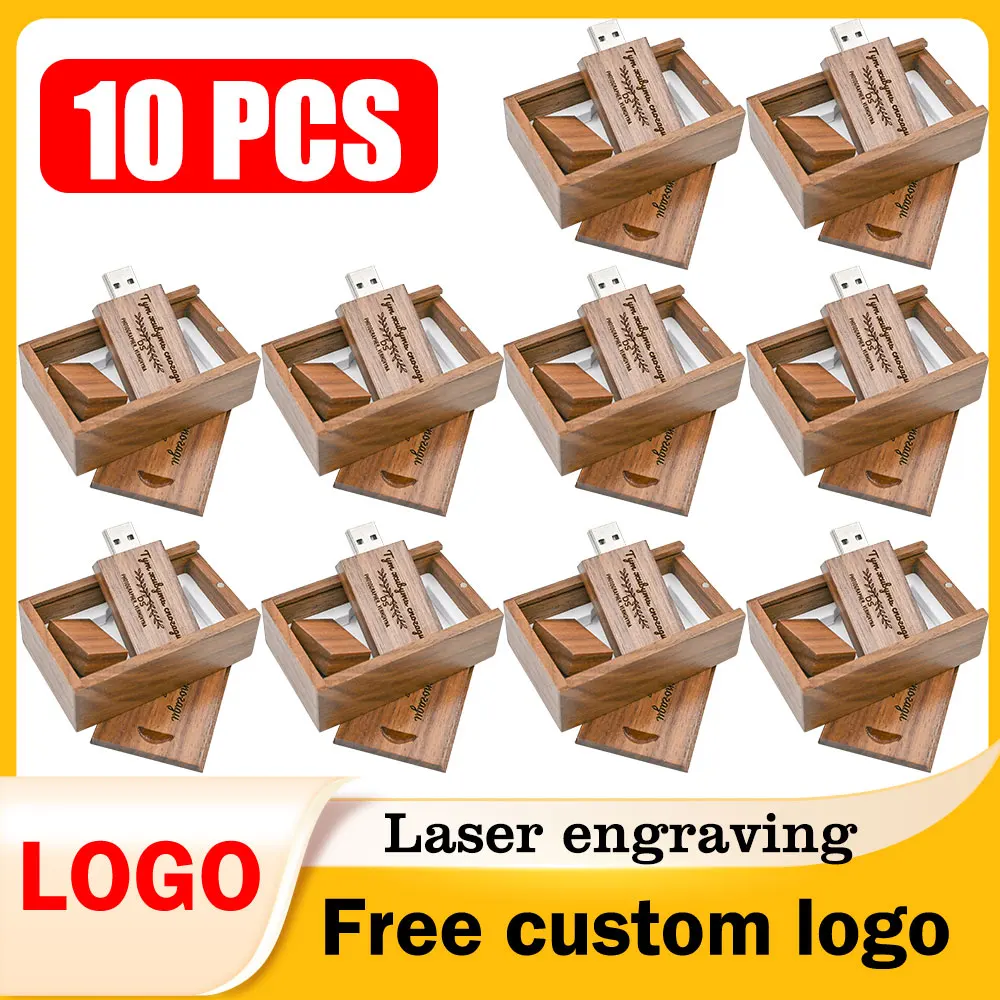 10PCS Lote USB Flash Drive Memory Stick Free Custom Logo Pen Drive Storage Device Pendrive 128GB 64GB 32GB 16G Wooden Box U Disk
10PCS Lote USB Flash Drive Memory Stick Free Custom Logo Pen Drive Storage Device Pendrive 128GB 64GB 32GB 16G Wooden Box U Disk