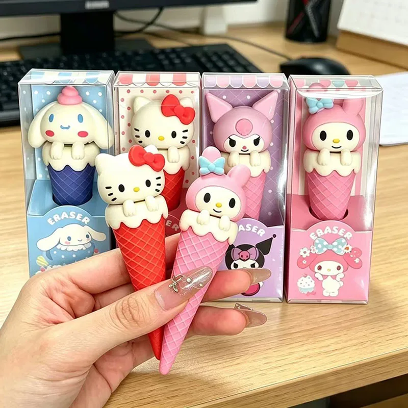 Sanrio Hello Kitty Kuromi Eraser Kawaii Anime Ice Cream Shaped Cute Cartoon No Residue Clean Learning Stationery Eraser Gifts
Sanrio Hello Kitty Kuromi Eraser Kawaii Anime Ice Cream Shaped Cute Cartoon No Residue Clean Learning Stationery Eraser Gifts