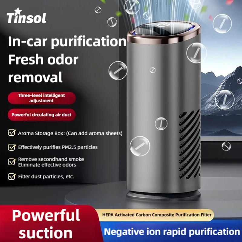 TINSOL очиститель воздуха USB портативный автомобильный очиститель воздуха HEPA активированный уголь очиститель отрицательных ионов с опцией ароматерапии
TINSOL очиститель воздуха USB портативный автомобильный очиститель воздуха HEPA активированный уголь очиститель отрицательных ионов с опцией ароматерапии