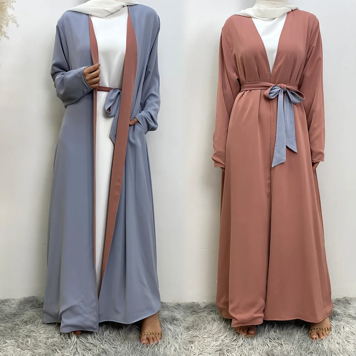 Muslim Dress Double-sided Cardigan with Lace-up Pockets Dubai Abayas Arab Turkey Long Dresses for Women Elegant Islam Clothing
Muslim Dress Double-sided Cardigan with Lace-up Pockets Dubai Abayas Arab Turkey Long Dresses for Women Elegant Islam Clothing