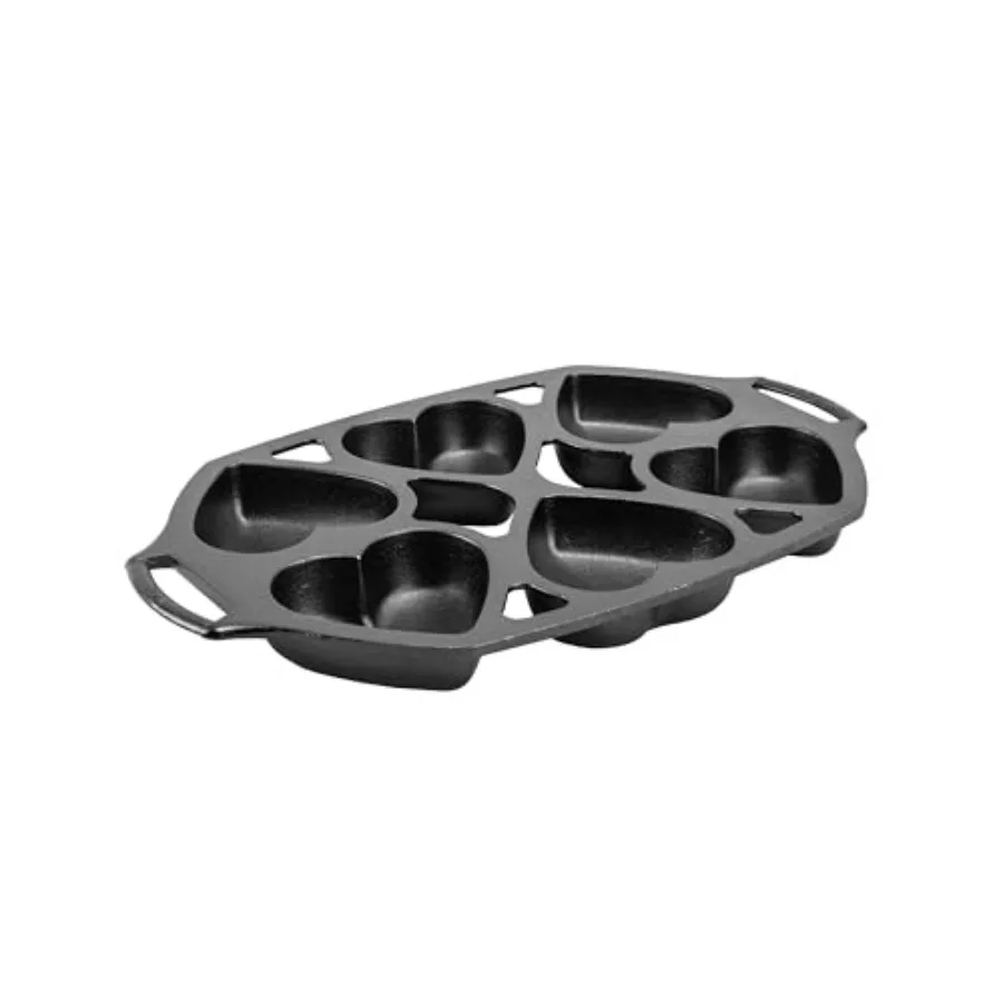 Seasoned Cast Iron Heart Mini Cake Pan for Baking Desserts Rustic Brown Durable Non-Stick Surface
Seasoned Cast Iron Heart Mini Cake Pan for Baking Desserts Rustic Brown Durable Non-Stick Surface