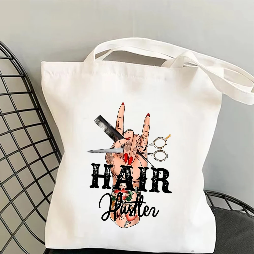 Hair Hustler Stylist Canvas Tote Bag Barber Scissors Eco Friendly Reusable Shopping Shoulder Bags Large Handbag for Women
Hair Hustler Stylist Canvas Tote Bag Barber Scissors Eco Friendly Reusable Shopping Shoulder Bags Large Handbag for Women