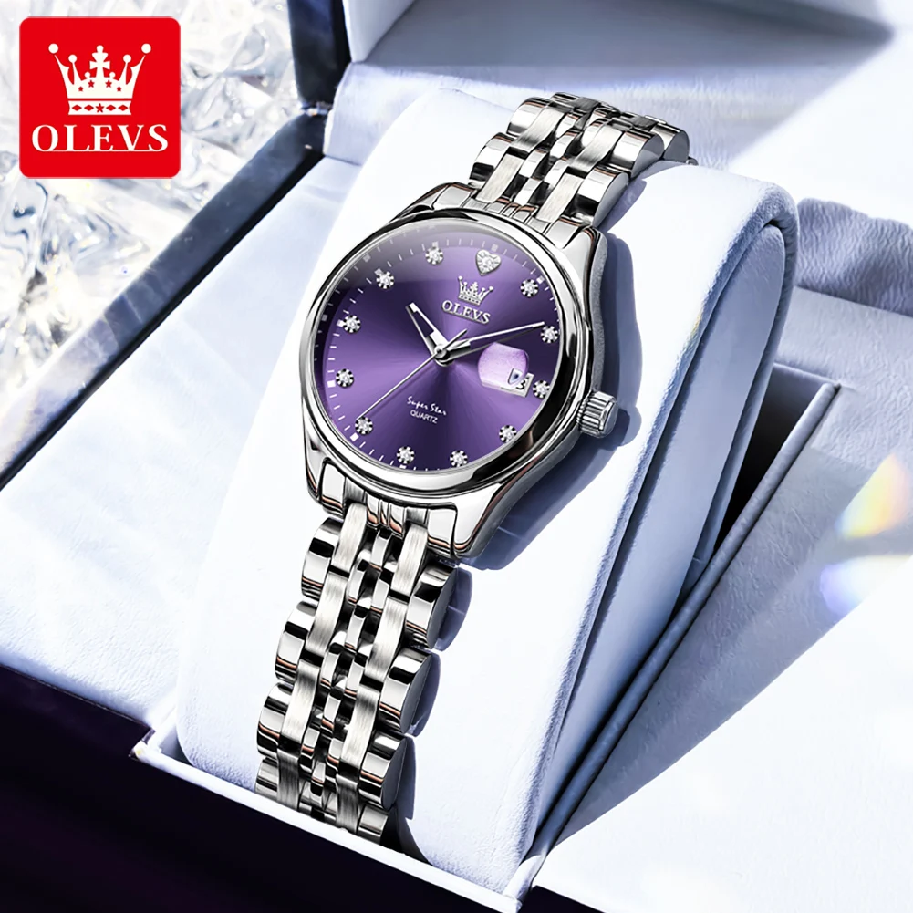 OLEVS 5649 Original Ladies Watches Luxury Elegant Waterproof Luminous Solid Steel Strap Woman Calendar Window Quartz Wristwatch
OLEVS 5649 Original Ladies Watches Luxury Elegant Waterproof Luminous Solid Steel Strap Woman Calendar Window Quartz Wristwatch