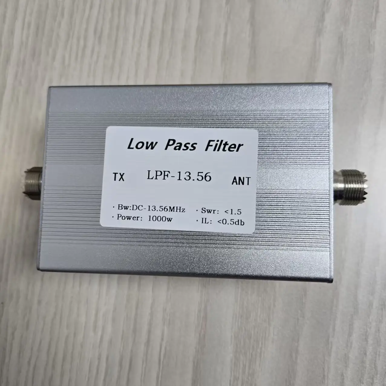 LPF-13.56M-1000WM Low-pass Filter 1000w M Female Anti-interference Filter Harmonic Clutter
LPF-13.56M-1000WM Low-pass Filter 1000w M Female Anti-interference Filter Harmonic Clutter