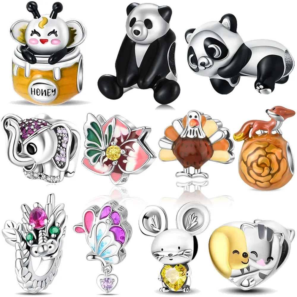 Подвески из стерлингового серебра 925 пробы, оригинальные пчелы, коричневые лисы, бабочки, цветы, сердечки, бусины, подходят для браслета, женские ювелирные изделия, подарок своими руками
Подвески из стерлингового серебра 925 пробы, оригинальные пчелы, коричневые лисы, бабочки, цветы, сердечки, бусины, подходят для браслета, женские ювелирные изделия, подарок своими руками