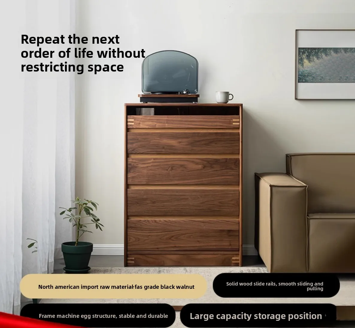 North American black walnut log chest of drawers living room medieval vertical cabinet storage side cabinet solid wood bedroom
North American black walnut log chest of drawers living room medieval vertical cabinet storage side cabinet solid wood bedroom