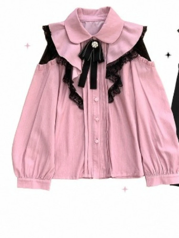 Hikigawa Lace Patchwork Chic Fashion Blouse Turn Down Collar Elegant Shirt All Match Sweet Casual Blusas Mujer De Moda
Hikigawa Lace Patchwork Chic Fashion Blouse Turn Down Collar Elegant Shirt All Match Sweet Casual Blusas Mujer De Moda