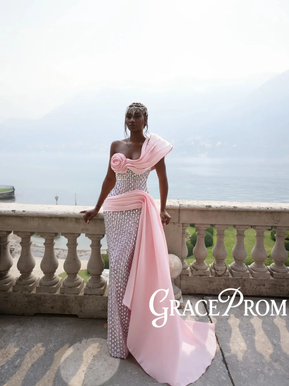 Ruffled Pink Gorgeous Long Evening Dress Silver Rhinestones Straight Wedding Party Gown Customized Glamorous Red Carpet Gowns
Ruffled Pink Gorgeous Long Evening Dress Silver Rhinestones Straight Wedding Party Gown Customized Glamorous Red Carpet Gowns