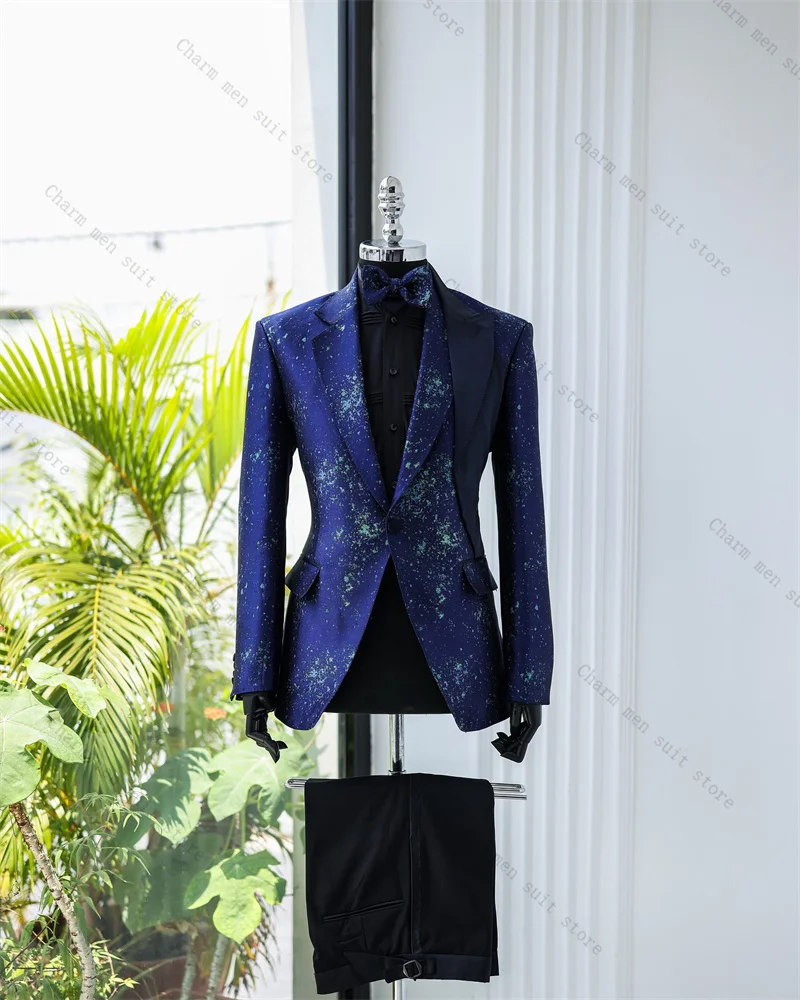 Blue Men Suits Set 2 Pcs Blazer+Black Pant Trouser Wedding Tuxedo Cotton Formal Office Business Groom Prom Jacket Coat
Blue Men Suits Set 2 Pcs Blazer+Black Pant Trouser Wedding Tuxedo Cotton Formal Office Business Groom Prom Jacket Coat