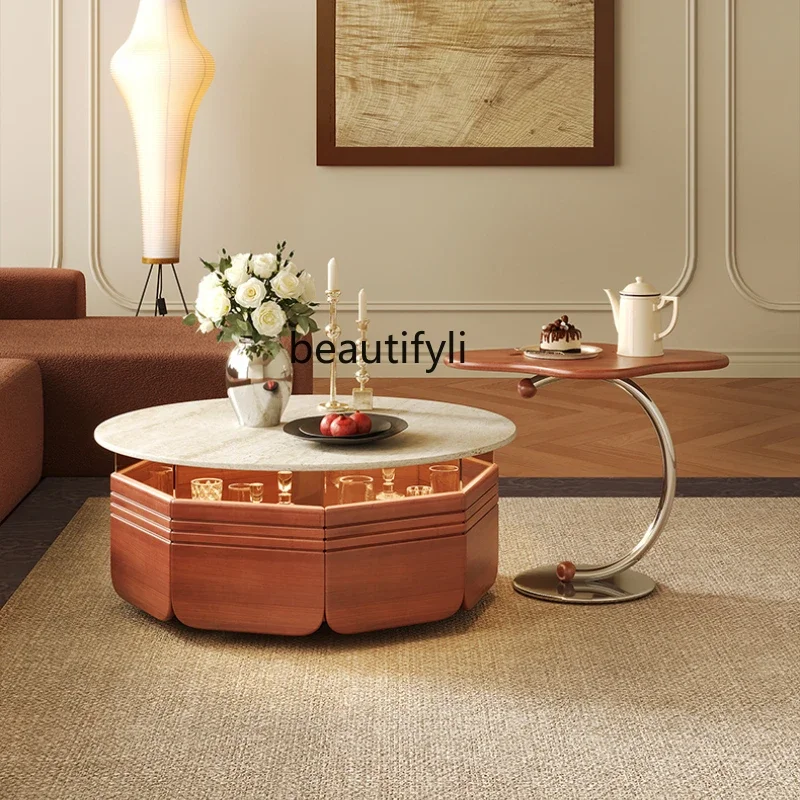Rock slab coffee table lifting movable living room household solid wood high and low coffee table sofa edge table
Rock slab coffee table lifting movable living room household solid wood high and low coffee table sofa edge table