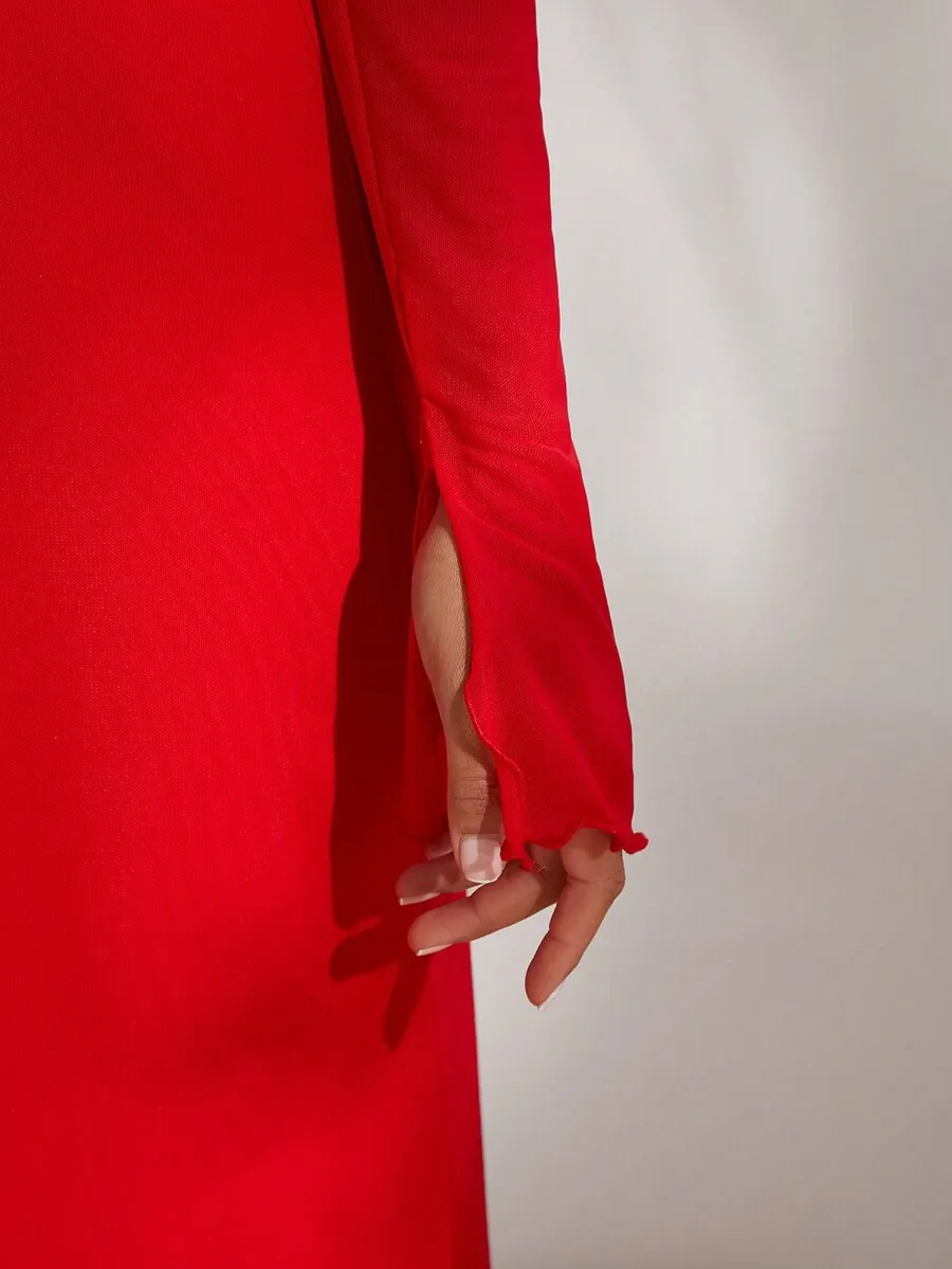 Womens Elegant Off-Shoulder Split Hem Flare Sleeve Dress
Womens Elegant Off-Shoulder Split Hem Flare Sleeve Dress