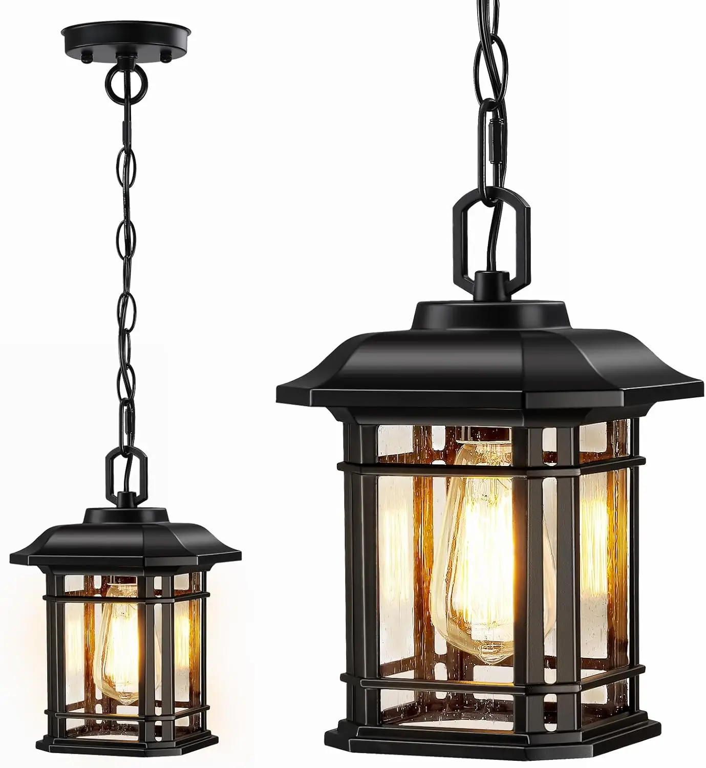 Black Outdoor Pendant Light, Waterproof Hanging Lantern for Porch, Farmhouse Ceiling Fixture, E26 Socket, 1 Pack
Black Outdoor Pendant Light, Waterproof Hanging Lantern for Porch, Farmhouse Ceiling Fixture, E26 Socket, 1 Pack
