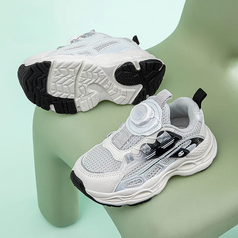 Spring Children's Sports Shoes Mesh Breathable Rotating Buckle Boys And Girls' Casual Shoes Soft Soled Children's Running Shoes
Spring Children's Sports Shoes Mesh Breathable Rotating Buckle Boys And Girls' Casual Shoes Soft Soled Children's Running Shoes