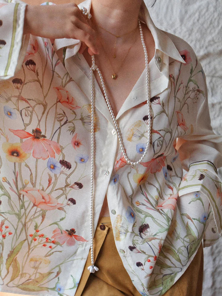 French Sle Floral Print Loose Fit irt Women's Design Sensation Small ence Ast Editor Store Slimming Top
French Sle Floral Print Loose Fit irt Women's Design Sensation Small ence Ast Editor Store Slimming Top