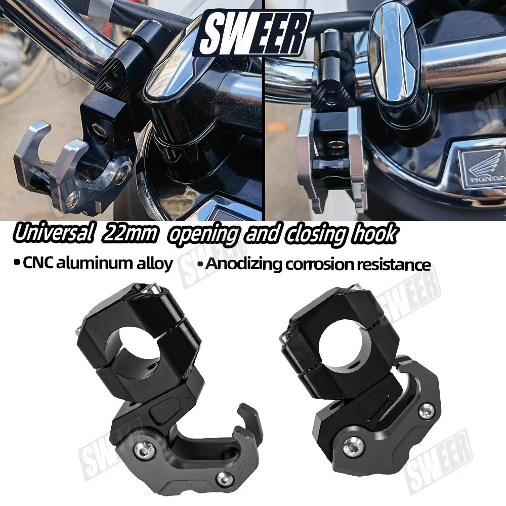Motorcycle Aluminum Alloy Foldable Hook Universal For Yamaha NMAX155 XMAX250 Honda PCX160 22MM handlebars Helmet Luggage Hook
Motorcycle Aluminum Alloy Foldable Hook Universal For Yamaha NMAX155 XMAX250 Honda PCX160 22MM handlebars Helmet Luggage Hook