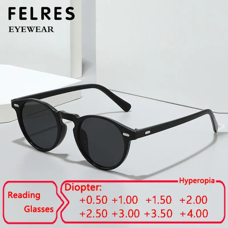 Classic Retro Circular Tinted Reading Sunglasses Men Women Fashion UV Protection Presbyopic Glasses Outdoor Shade Sunglasses
Classic Retro Circular Tinted Reading Sunglasses Men Women Fashion UV Protection Presbyopic Glasses Outdoor Shade Sunglasses