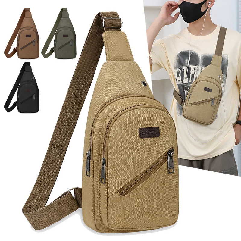 Canvas Men's Casual Sling Chest Bag Larger Capacity Crossbody Bag Outdoor Sport Travel Works Portable Trendy Shoulder Workbag
Canvas Men's Casual Sling Chest Bag Larger Capacity Crossbody Bag Outdoor Sport Travel Works Portable Trendy Shoulder Workbag
