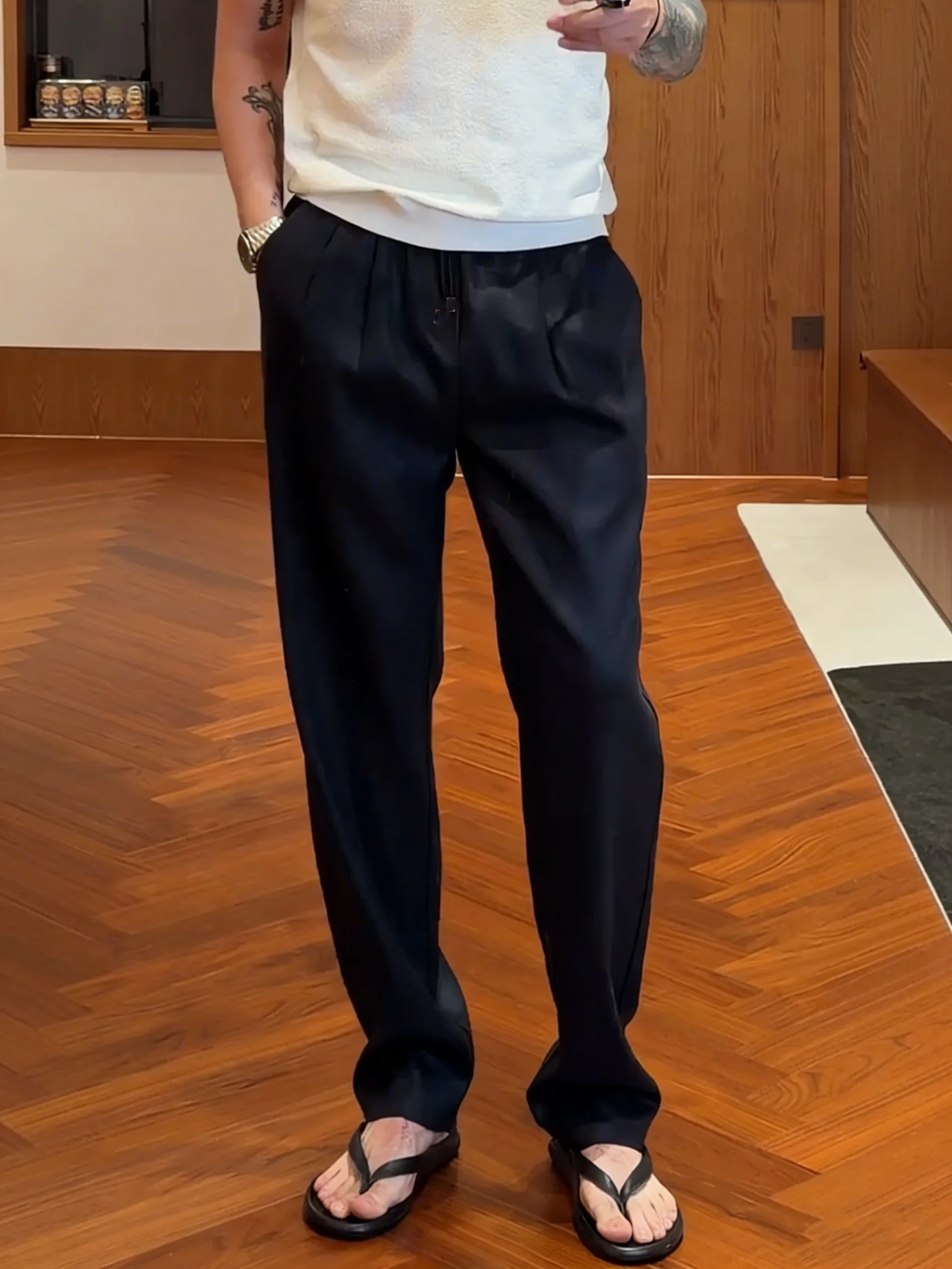 Light Blue Linen Casual Pants Men's Summer Thin Straight Loose Fit Slimming Long Trousers Comfortable Breathable Fashionable
Light Blue Linen Casual Pants Men's Summer Thin Straight Loose Fit Slimming Long Trousers Comfortable Breathable Fashionable