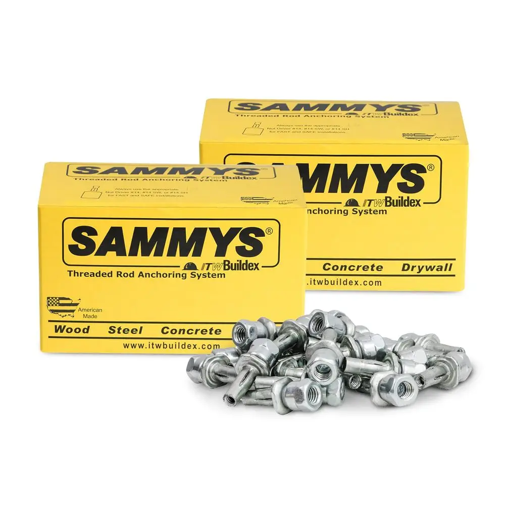 Sammys 815092250 XP 20 3 8 Inch Screw Vertical Expandable Threaded Rod Anchor, Designed for Pipe Hanger, Thin Gauge Purlin, NoP
Sammys 815092250 XP 20 3 8 Inch Screw Vertical Expandable Threaded Rod Anchor, Designed for Pipe Hanger, Thin Gauge Purlin, NoP