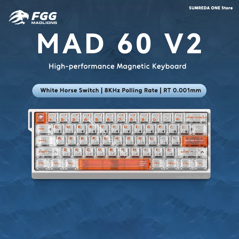 Madlions mad60 V2 Mad60he Mad68 V2 Mad68 HE Wired Magnetic Mechanical Keyboard RT 0.001mm 8K Polling Rate 0.125ms Delay Keyboard
Madlions mad60 V2 Mad60he Mad68 V2 Mad68 HE Wired Magnetic Mechanical Keyboard RT 0.001mm 8K Polling Rate 0.125ms Delay Keyboard