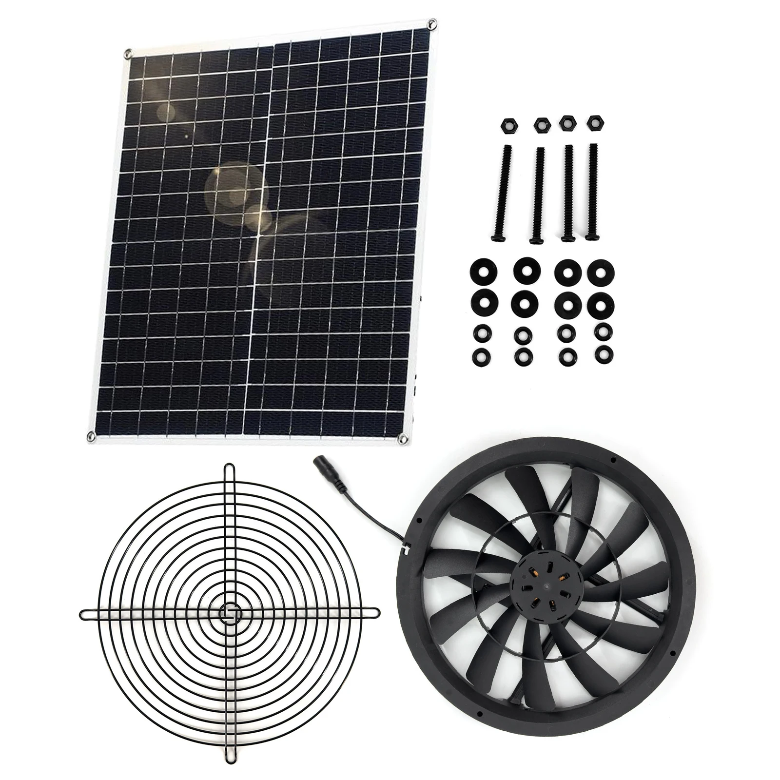 20W Solar Powered Fan for Camping Outdoor Solar Panel Fan Kit 3000 RPM - IP65 Waterproof Versatile for Homes RVs Greenhouses
20W Solar Powered Fan for Camping Outdoor Solar Panel Fan Kit 3000 RPM - IP65 Waterproof Versatile for Homes RVs Greenhouses