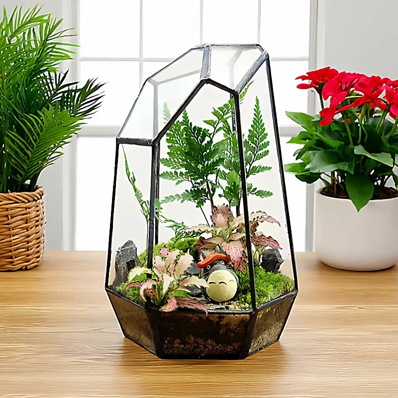 Tropical miniature rainforest tank environmental protection indoor art micro landscape flower pot with door
Tropical miniature rainforest tank environmental protection indoor art micro landscape flower pot with door