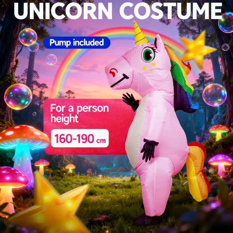 Unicorn Inflatable Costume Dreamy Unicorn Cosplay Inflatable Set Christmas Halloween Carnival Party Costume Performance dress
Unicorn Inflatable Costume Dreamy Unicorn Cosplay Inflatable Set Christmas Halloween Carnival Party Costume Performance dress