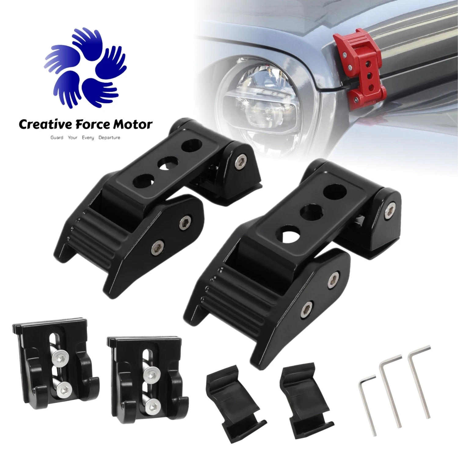 Hood Latch Lock Catch Cover Car Engine Lock Set For Jeep Wrangler JK JKU 2007-2017 2015 JL JLU 2018-2023 Gladiator JT 2020-2023
Hood Latch Lock Catch Cover Car Engine Lock Set For Jeep Wrangler JK JKU 2007-2017 2015 JL JLU 2018-2023 Gladiator JT 2020-2023