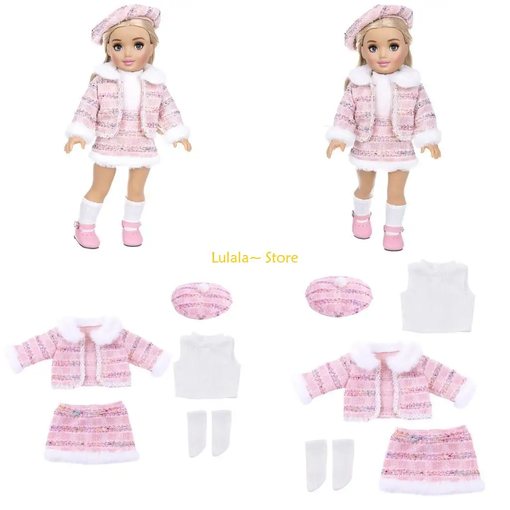 Y4QA Stylish 18 Inch Dolls Clothing Outfits Ensembles Sturdy Farbic Materials Cotton Dress with Trendy Coat Daily Use
Y4QA Stylish 18 Inch Dolls Clothing Outfits Ensembles Sturdy Farbic Materials Cotton Dress with Trendy Coat Daily Use