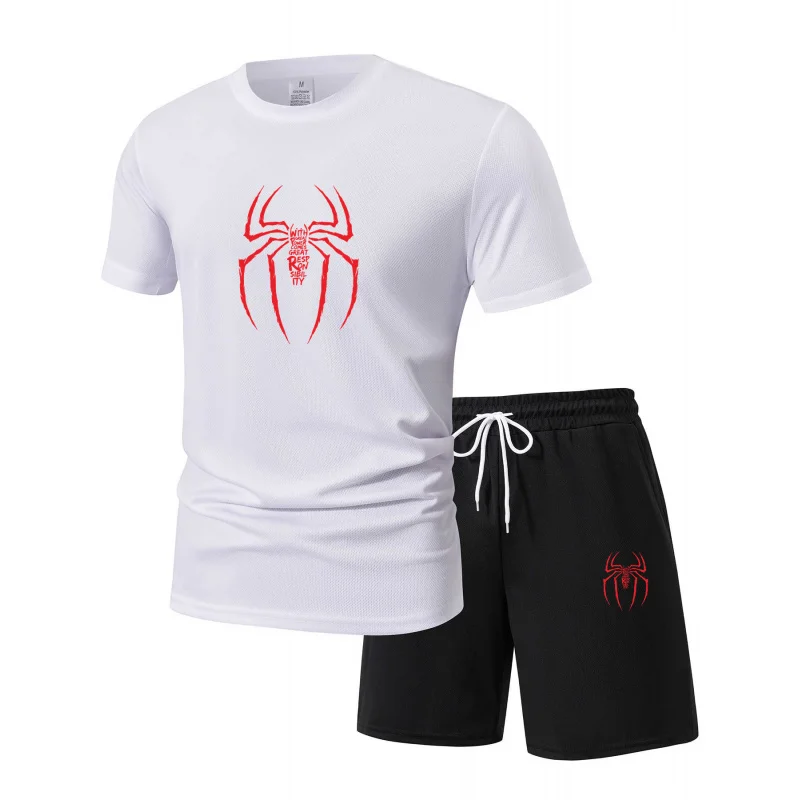 Men's Y2K Spider Print Workout Compression Set Breathable Gym T-Shirt Quick Dry Running Shorts Sports Rash Guard Gym Sportswear
Men's Y2K Spider Print Workout Compression Set Breathable Gym T-Shirt Quick Dry Running Shorts Sports Rash Guard Gym Sportswear